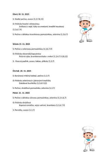 Jídelníček 18.11.-21.11.