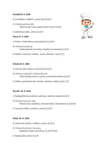 Jídelníček 26.8.24 - 30.8.24