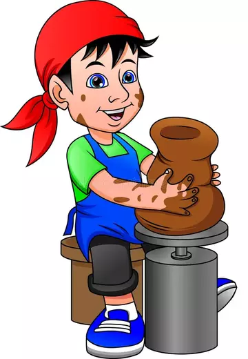 niño-feliz-creando-un-jarrón-en-una-rueda-de-cerámica-imagen-vec