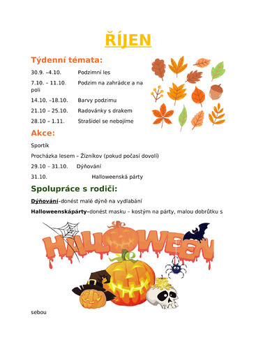 Program říjen